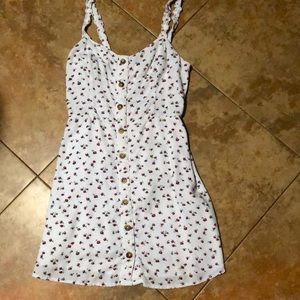 White Hollister Floral Dress